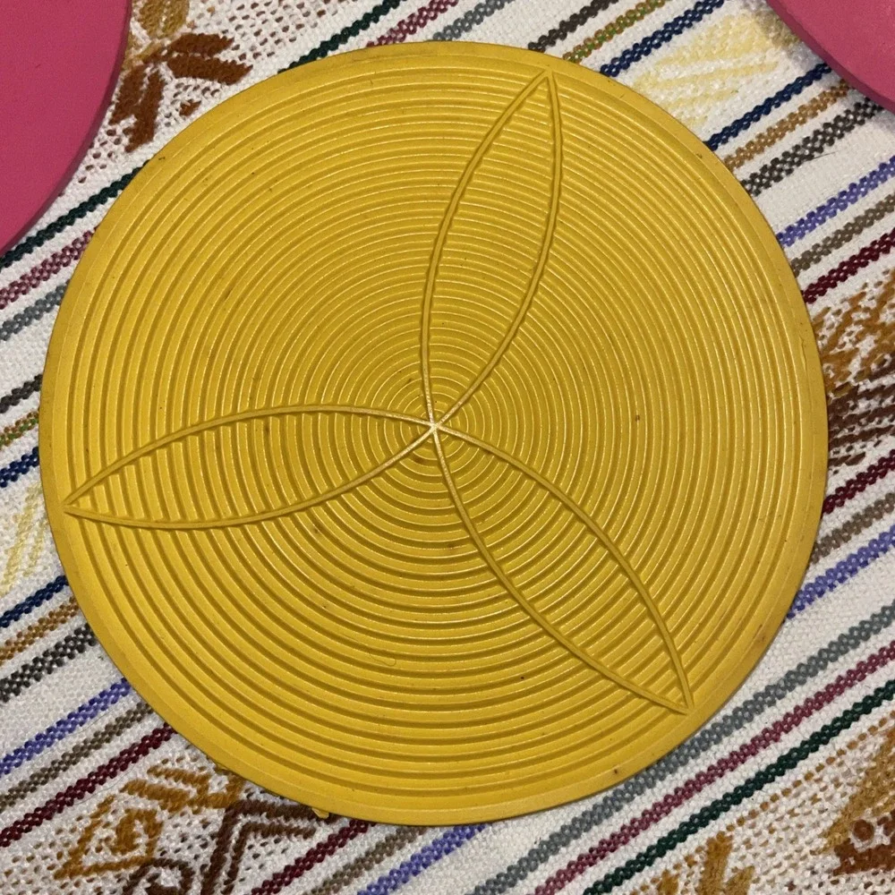 7 Vintage Collectible DuPont Neoprene Bright‎ Pastel Rubber Coasters